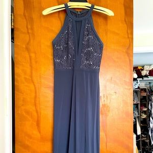 Beautiful gray prom dress